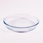 Borcam kerek bordázott hőálló üvegedény 1.720ml, 260*45mm (1017153)