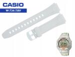 Casio Eredeti Casio szíj W-734 7AV fehér gumi 18mm Teleszkópok Ingyenes (10392875)