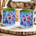 Deconline Crafts Egyedi neves KPOP "Démonadászok" HD bögre személyre szabható zöld (DO59427-GREEN-MUG)