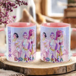 Deconline Crafts Egyedi neves KPOP "Démonadászok" PINK bögre személyre szabható rózsaszín (DO59428-PINK-MUG)
