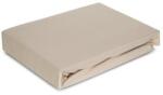 EUROFIRANY Jersey4 pamut gumis lepedő Bézs 240x220 cm + 30 cm