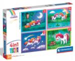 Clementoni Puzzle 4v1 Unicorn