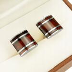  Ezüst Mandzsettagombok Borostyán Öltönyhöz Ezüst 925 (CzarBursztynu)