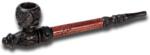 Black Leaf Pipa din lemn Ebony carved wood 21cm