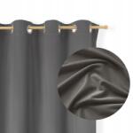 Tekstylier Velúr Függöny Átvezetőkkel 140x250 Velvet vastag velúr Grafit (Grafitowa zasłona welurowa 140x250 przelotki)