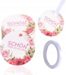  100x Medál Címke Köszönet Virágok Schön Dass Du Da Bist +szalag (347414868)