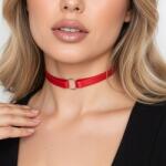  Nyakba akasztható choker karika piros szexi ajándék neki goth arany ezüst (ST03RG)