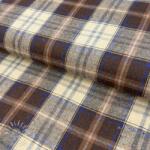 Pamutvászon YARN DYED CHECK BRUSHED brown