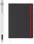 Caran d'Ache Set Stilou Caran D Ache 849 alb + Notes Velvet A5 cu elastic (PACHETPARKER52(7))
