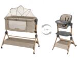 KikkaBoo За бебето 2в1 Мини кошара + Стол за хранене Sleat Me Beige - Kikkaboo