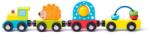 Woodyland Trenulet multicolor din lemn 27.5 cm (93057) Trenulet