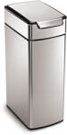 simplehuman Touch-bar Slim Szemeteskosár 40 l Ezüst (0838810015606)