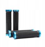 Onyx Kerékpár markolat fogantyú 2db Onyx Kék puha jó tartás csavart (BK/BLUE RING)