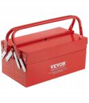 VEVOR Szerszámosláda 14 hüvelykes, 2 szintes, 3 tálcás, összecsukható, konzolos szerszámosláda fogantyúval (FDSBXSGJX14)