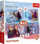 Trefl - Puzzle 4in1 Frozen 2: The Road to the Unknown - 1 - 39 piese