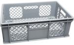 Hobbytools. ro Ladă depozitare din plastic perforată Wibo Eurobox 600x400x200 mm gri, cu mânere (hobh 7703104)