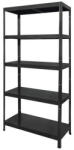 Hobbytools. ro Raft metalic cu 5 polițe negre 900x400x1800 mm max. 90 kg/poliță, montaj rapid cu cleme (hobh10004647) Raft