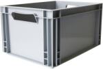Hobbytools. ro Ladă depozitare din plastic etanșă Wibo Eurobox 400x300x220 mm gri, cu mânere (hobh 8273758)