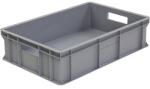 Hobbytools. ro Ladă depozitare din plastic etanșă Wibo Eurobox 600x200x400 mm gri, cu mânere (hobh 7703105)