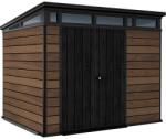 Keter Signature Pent 9x7 Műanyag Kerti Ház - Dió