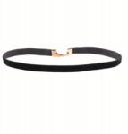  Nyakba akasztható choker bársony fekete glamour nyaklánc ezüst arany 6mm