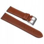  Bőrszíj Premium A05-18 mm barna cérna bézs Smartwatch (PAS002103)