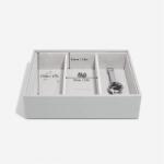 Stackers Ékszertartó doboz 3 rekeszes szürke ékszertartó szekrény (74491)