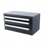 VEVOR Fúrószár adagoló szekrény, 3 fiókos, 1-13 mm, acél, rakásolható, címkékkel (ZTFPGJX1MMD1B8D3J)