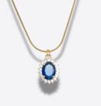  Nyaklánc medál strasszok kék arany ajándék sebészeti vipera