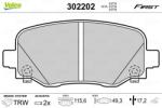 VALEO Set placute frana VALEO 302202 (302202)