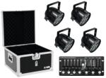 EUROLITE Set 4x LED PAR-56 HCL bk + Case + Controller - hangszerdepo