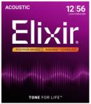 ELIXIR - Phosphor Bronze NanoWeb 12-56 Light/Medium akusztikus húrkészlet - hangszerdepo