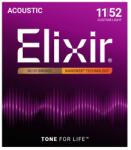 ELIXIR - 011 - 052 NanoWeb 80/20 Bronze Custom Light Akusztikus gitárhúr