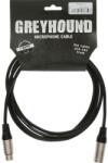 KLOTZ - mikrofonkábel 1 m Klotz XLR3M-XLR3F csatlakozók+GreyHound fekete kábel - hangszerdepo
