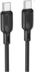 BOROFONE Cablu de date Borofone BX113, USB-C male - USB-C male, 3 m, Black (6941991115561) - laptopaid
