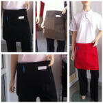 Profikuchar. sk Pincér kötény mini - különböző színek, Fekete, oldalsó zsebbel