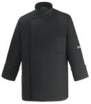 Egochef Szakácskabát EGOchef MICROTEC hosszú ujjú - fekete, M