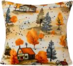  Mikroplüss párnahuzat AUTUMN VILLAGE 45x45 cm, színes