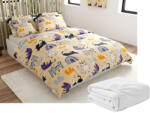  Mikroplüss ágyneműhuzat szett PURRSLEEP bézs + mikroplüss lepedő SOFT 90x200 cm fehér, egyszemélyes