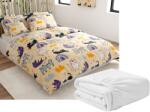  Mikroplüss ágyneműgarnitúra PURRSLEEP bézs + mikroplüss lepedő SOFT 180x200 cm fehér, franciaágy