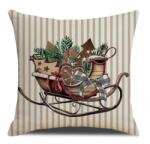  Karácsonyi párnahuzat SLEIGH 45x45 cm, bézs
