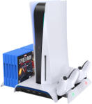 KiwiHome Kiwi Home PB01 ventilátoros állvány és dokkoló PS5 (fehér) (PB01/White/HJT-422)