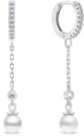 Brilio Silver Bájos ezüst fülbevaló cirkónium kövekkel és gyöngyökkel EA989W