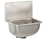 RAMI Rozs-4331 Rozsdamentes falikút/kiöntő 465x450x300mm, ráccsal, szifon és leeresztő nélkül (ROZS-4331)