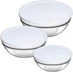 Pasabahce Chef's Üveg ételtároló szett műanyag tetővel (97314) (97314)