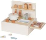 Tooky Toy Игрален комплект Tooky Toy - Дървена настолна детска кухня с аксесоари, 19 части (TJ754) - ozone