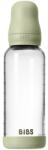 BIBS Baby Glass Bottle Silicone antikólikás cumisüveg szilikon itatócsőrrel Sage 240 ml