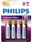 Philips Lithium Ultra AA elem, 4 db (PL_1055110_FR6LB4A10)