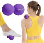 4Fizjo Dupla masszázs- és rehabilitációs labda, 4FIZJO, lehetővé teszi a keményen hozzáférhető szöveti struktúrák fellazítását, nagyon kemény, tartós anyag nagy rugalmassággal, univerzális, rugalmas, segít a