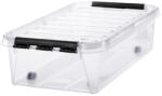 SMARTSTORE Műanyag tárolódoboz, 31 liter, fekete fogantyúkkal és görgőkkel, SMARTSTORE Classic 35, átlátszó (CSDSMART39) (3541070)